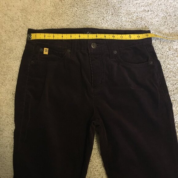 Second Yoga Canadian Made Wine Coloured Slim Fit Corduroy Pants - Picture 10 of 14